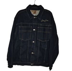Sean John Denim Jacket Size L %100 Cotton